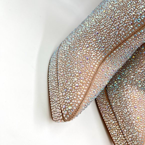 Madden Girl Size 8.5 Lorile Blush Jeweled Encrusted Platform Ankle Boots Shoes - Picture 3 of 14